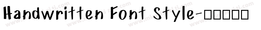 Handwritten Font Style字体转换